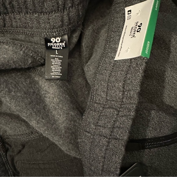 90 DEGREE BY REFLEX MEN'S PERFORMANCE JOGGER SIZE LARGE COLOR: HTR.CHARCOAL - Picture 5 of 10